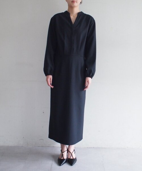 Loungedress（ラウンジドレス） ワンピース リネンライクVワンピース
