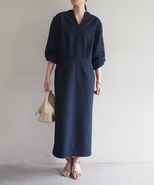 Sea⭐️リネン　ドレス⭐️シャツ ワンピース STYLEMIXER（スタイルミキサー）の「リネンタックシャツワンピース