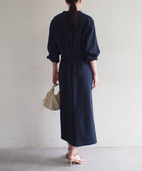 Loungedress（ラウンジドレス） ワンピース リネンライクVワンピース