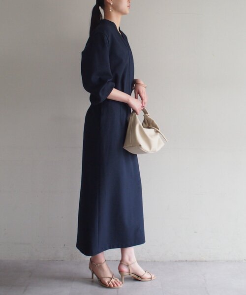 Loungedress（ラウンジドレス） ワンピース リネンライクVワンピース