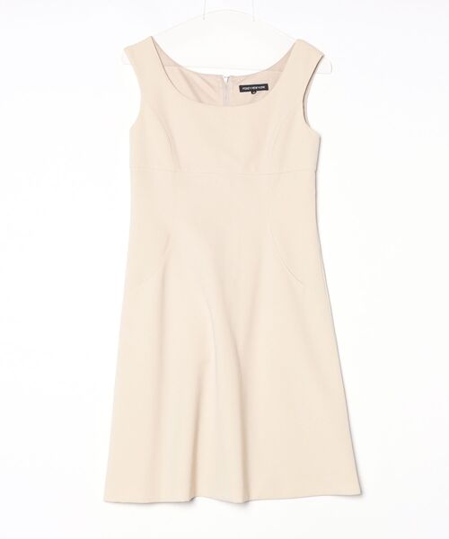 FOXEY NEW YORK」 ノースリーブワンピース 40 ベージュ レディース
