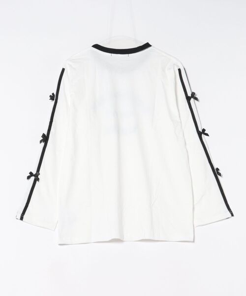 tシャツ リボン飾り カジュアルロング T シャツ レディース : ZOZOTOWN
