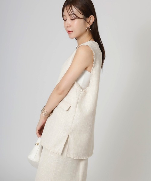 Riberry（リベリー） ベスト ジレ 「セットアップ可」Vネックツイード
