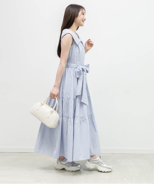 RANDA（ランダ） シャツワンピース ロゴ刺繍シャツティアード