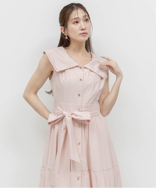 RANDA（ランダ） シャツワンピース ロゴ刺繍シャツティアード