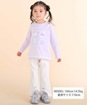 tシャツ 裾レースパッチ刺しゅう天竺長袖Tシャ...の詳細画像3