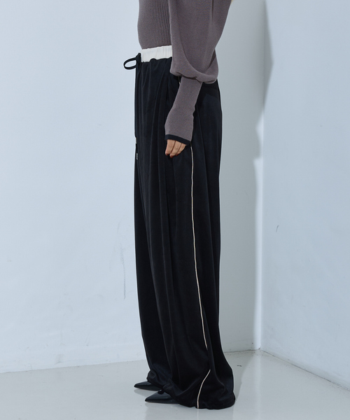 「NOMINE」 イージーパンツ M ブラック レディース_画像4
