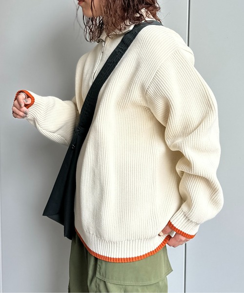 「CPCM」 長袖ニット LARGE アイボリー メンズ_画像7