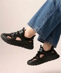 厚底 スポーツサンダル サンダル 厚底メッシュ...の詳細画像1