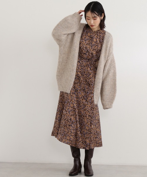 「NATURAL BEAUTY BASIC」 ニットカーディガン MEDIUM ベージュ レディース_画像6