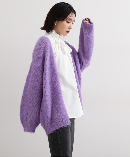 「NATURAL BEAUTY BASIC」 ニットカーディガン MEDIUM ベージュ レディース_画像9