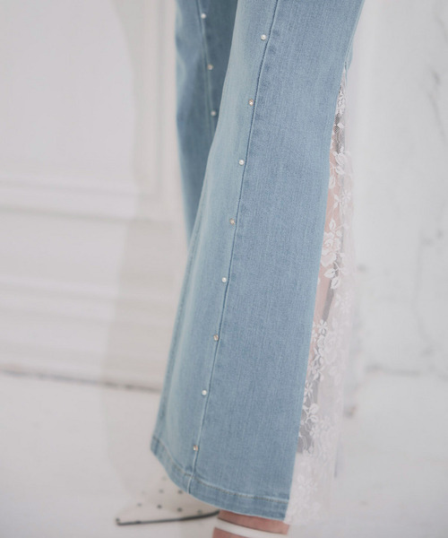 ジーンズ デニム デニムパンツ liberty デニムフレアパンツ レディース_13