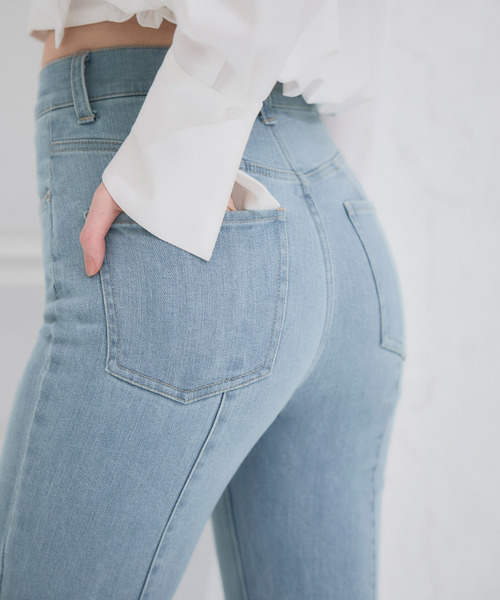 ジーンズ デニム デニムパンツ liberty デニムフレアパンツ レディース_14
