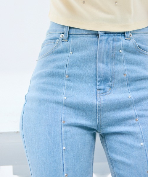 ジーンズ デニム デニムパンツ liberty デニムフレアパンツ レディース_6