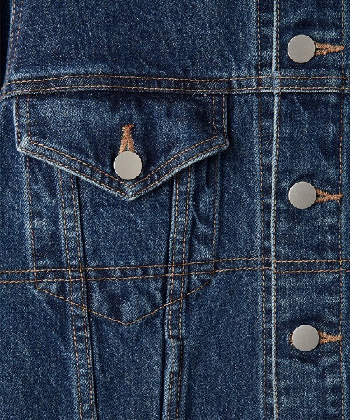 「PERVERZE」 デニムジャケット ONE SIZE ブルー レディースの画像