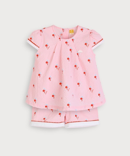 KITH シアサッカー 花柄 Tシャツ ショートパンツ セットアップ セットアップ 「セットアップ」サマーアイスシアサッカーAライン半袖