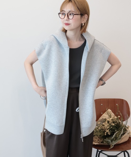 新品　Theory フーディー ベスト ジレ アイボリー AMERICAN HOLIC（アメリカンホリック） ベスト ジレ ポンチZIP