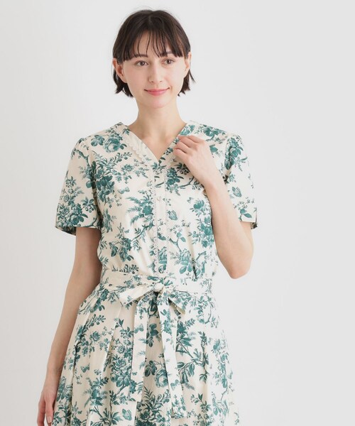 LAURA ASHLEY（ローラアシュレイ） ブラウス シャツ 半袖 「洗える