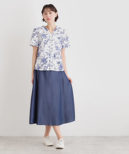 LAURA ASHLEY（ローラアシュレイ） ブラウス シャツ 半袖 「洗える