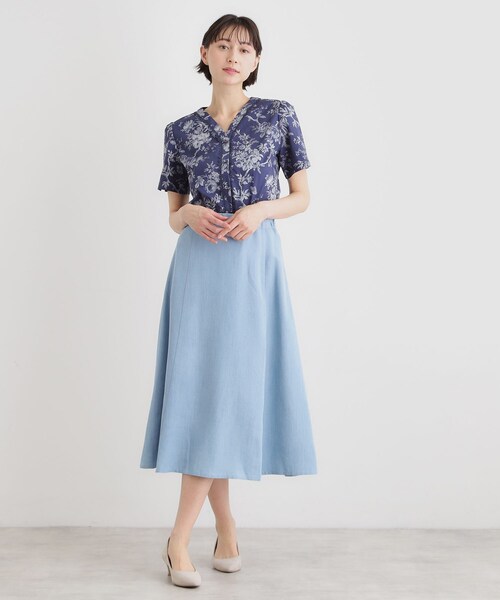 LAURA ASHLEY（ローラアシュレイ） ブラウス シャツ 半袖 「洗える