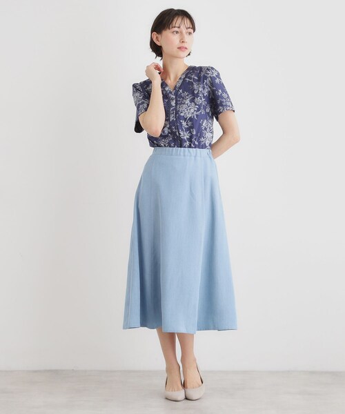 LAURA ASHLEY（ローラアシュレイ） ブラウス シャツ 半袖 「洗える