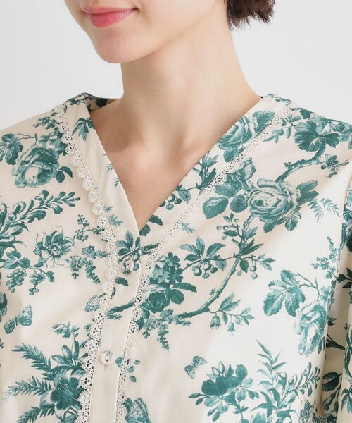 LAURA ASHLEY（ローラアシュレイ） ブラウス シャツ 半袖 「洗える