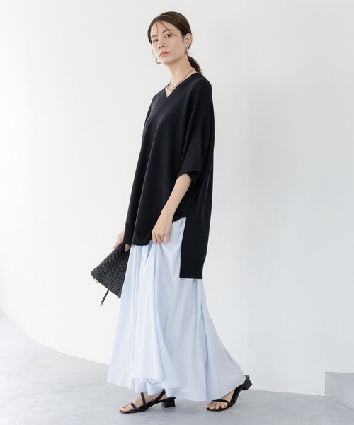 「Elura」 半袖ニット MEDIUM ブラック レディース_画像6