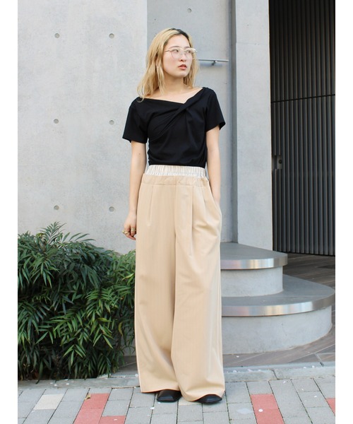 Ungrid（アングリッド） ワイドパンツ パンツ ウエストデザインライン
