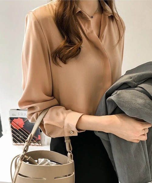 「Amulet」 長袖シャツ X-LARGE ベージュ レディース_画像7