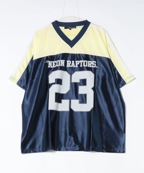 8 tシャツ メッシュ切替グロッシーゲームシャツ メンズ レディース
