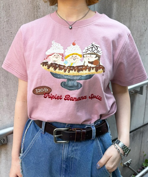 DOUBLE NAME（ダブルネーム） tシャツ 半袖 Triplet Banana Sprit TEE