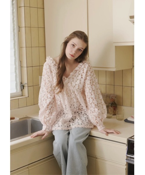 NOTRE emor（ノートルエモア） ワンピース flower jacquard mini dress