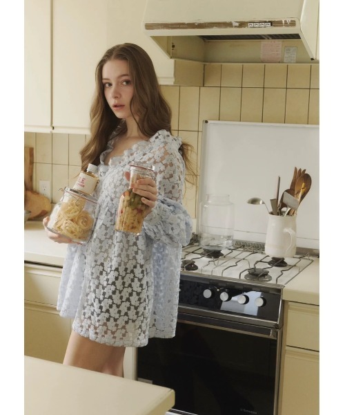 ノートルエモア flower jacquard mini dress NOTRE emor（ノートルエモア） ワンピース flower jacquard mini dress