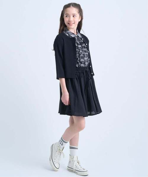 pom ponette junior　ワンピース&カーディガン pom ponette junior（ポンポネット ジュニア） ブラウス シャツ 7分袖