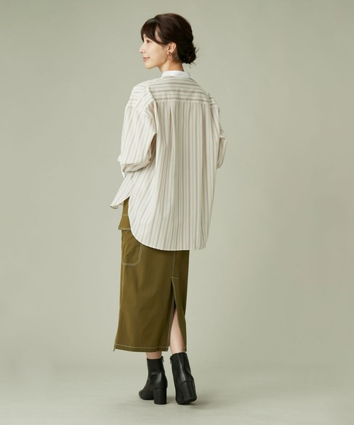 「TOKYO SHIRTS」 長袖ブラウス FREE ベージュ レディース_画像6