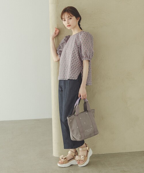 「TOCCA」 トートバッグ F パープル レディース_画像5