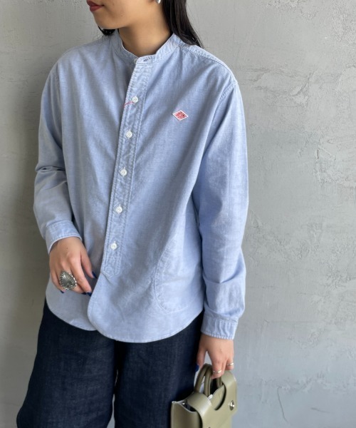 Danton（ダントン） 長袖ブラウス 34 ブルー レディース : ZOZOTOWN