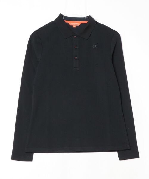 「BEAMS GOLF」 長袖ポロシャツ SMALL ブラック レディース_画像2
