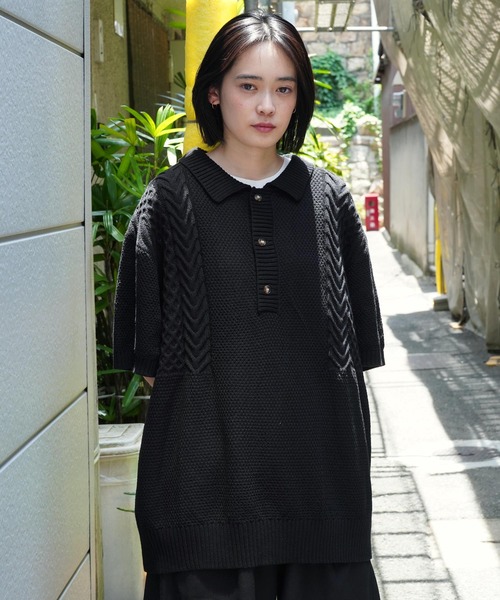 「Lulu ＆ Arnie」 「air tokyo」半袖ポロシャツ MEDIUM ブラウン メンズ | Lulu ＆ Arnie | 01