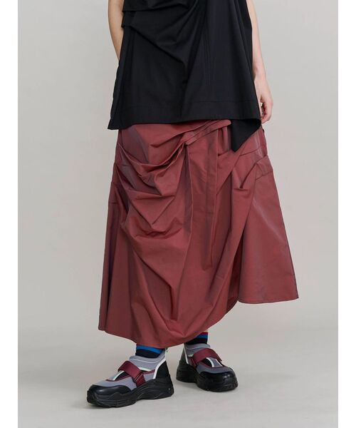UN3D.（アンスリード） スカート ASYMMETRY TUCK SK / アシンメトリー