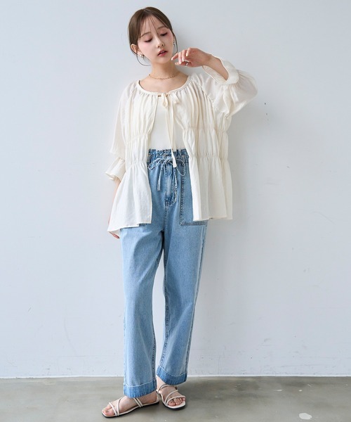 「mil」 デニムパンツ - インディゴブルー レディース_画像2