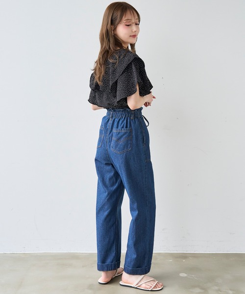 「mil」 デニムパンツ - インディゴブルー レディース_画像5