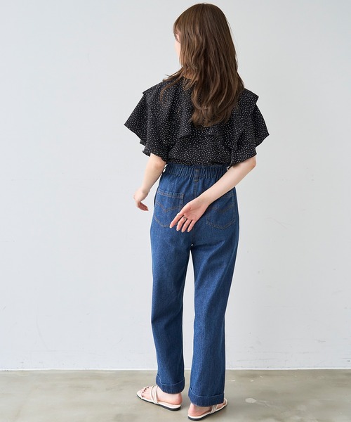 「mil」 デニムパンツ - インディゴブルー レディース_画像6