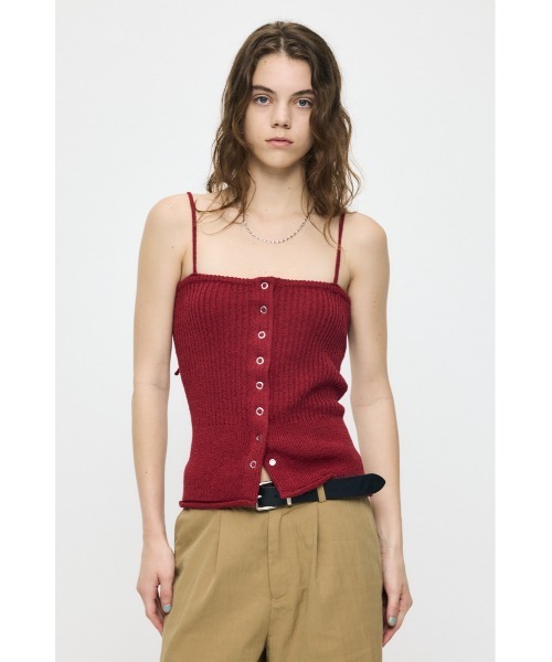 MOUSSY（マウジー） キャミソール 「再入荷」FRONT BUTTON KNIT 