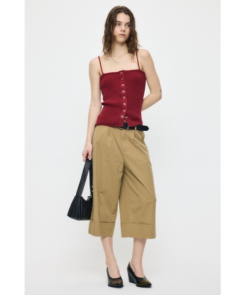 MOUSSY（マウジー） キャミソール 「再入荷」FRONT BUTTON KNIT