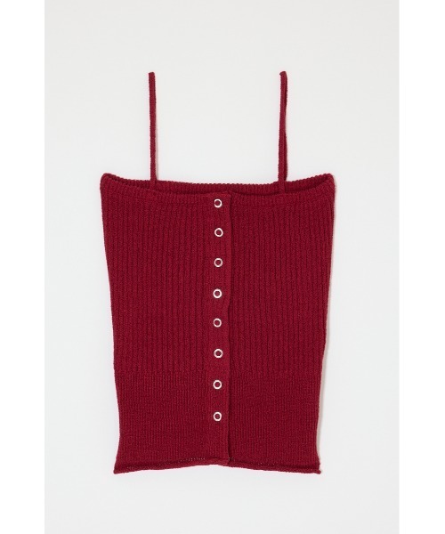 MOUSSY（マウジー） キャミソール 「再入荷」FRONT BUTTON KNIT