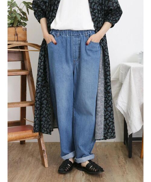 「Samansa Mos2」 デニムパンツ L ネイビー レディース_画像2
