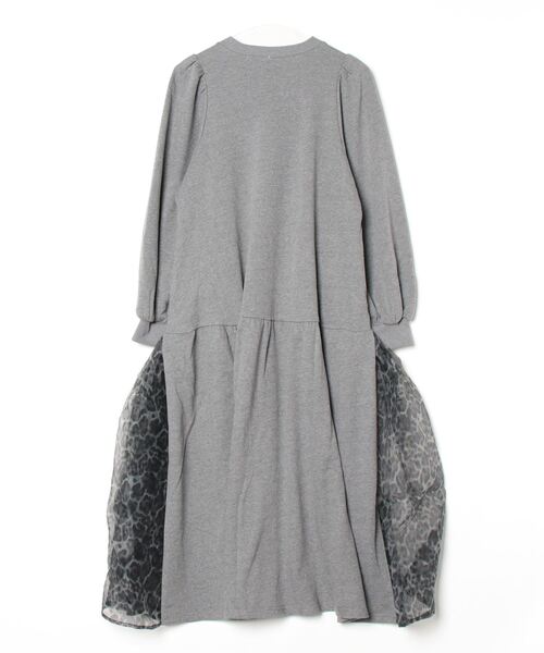 「CAROLINA GLASER」 長袖ワンピース ONE SIZE チャコールグレー レディース_画像2