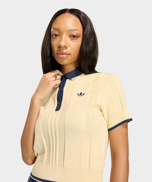 adidas（アディダス） ポロシャツ ポロ ケーブル ニット カリ T