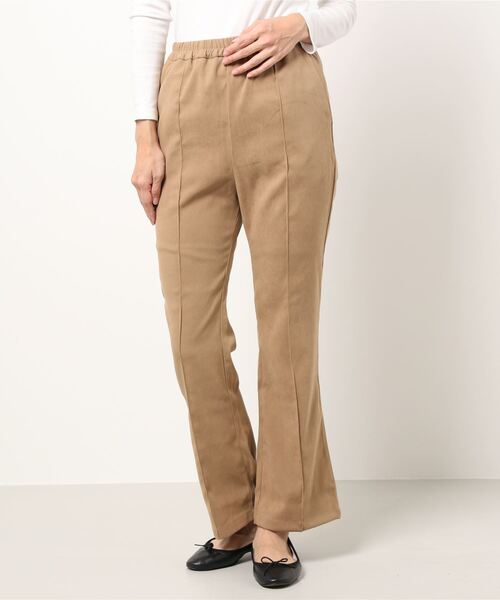 KOBE LETTUCE（神戸レタス） パンツ フェイクスエードセミフレアパンツ